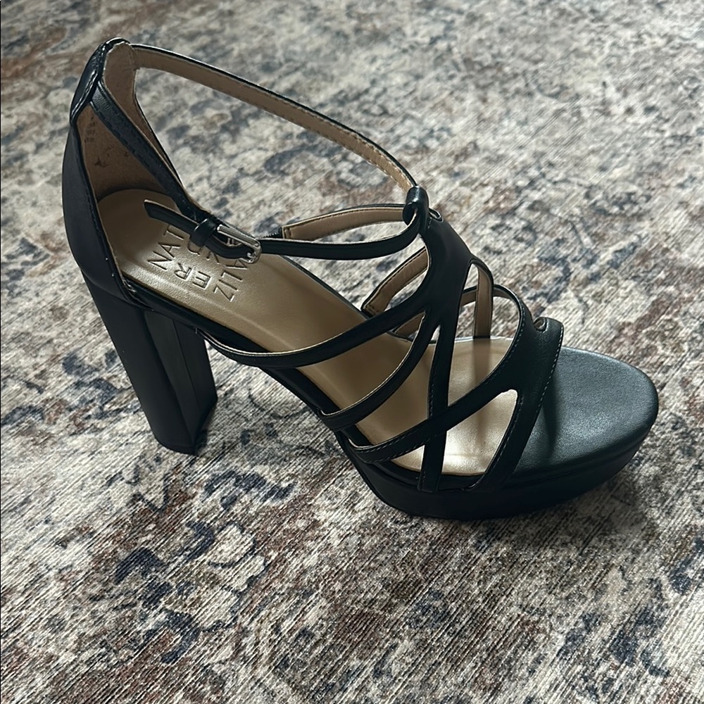 Elegant Black Strappy Heels by Nine West